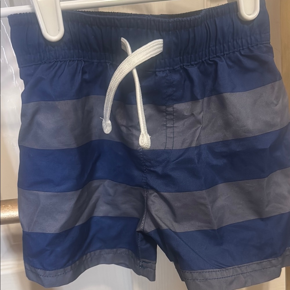 Cat & Jack Blue and Gray Kids Swim Trunks